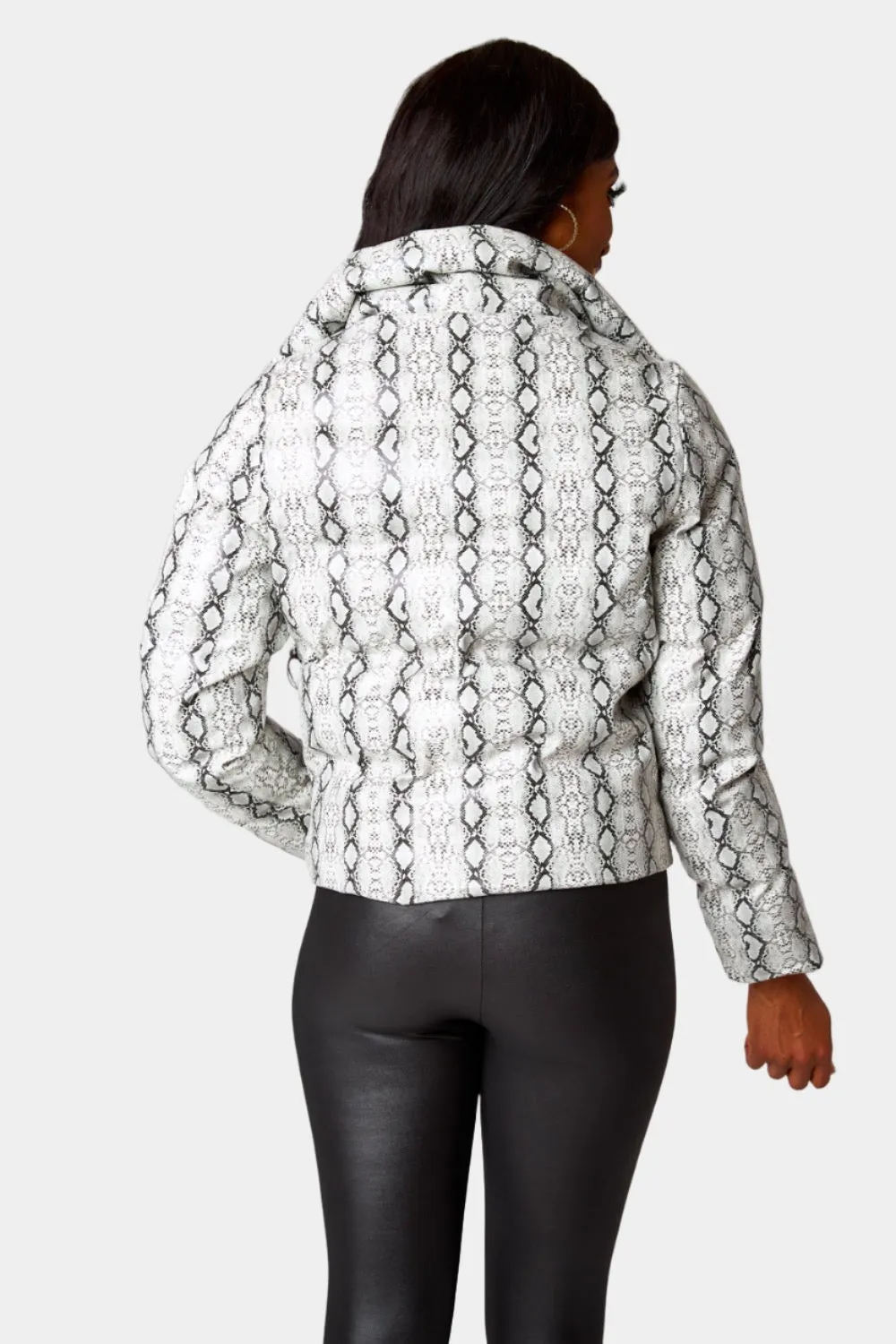 Addison Puffer Jacket - White Snake sold by Buddy Love product image thumbnail 5