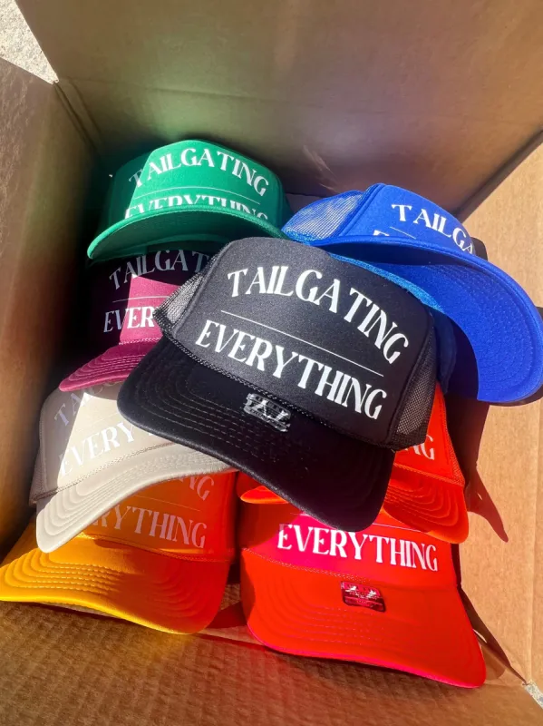 Tailgating/Everything Trucker Hat sold by Buddy Love