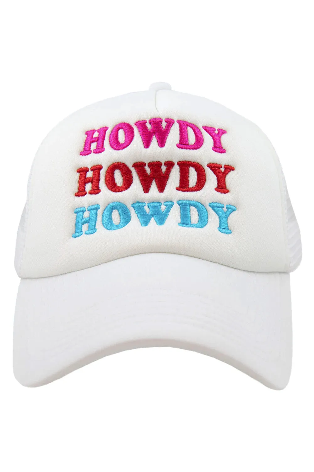 Howdy Howdy Howdy Embroidered Trucker Hat - White sold by Buddy Love