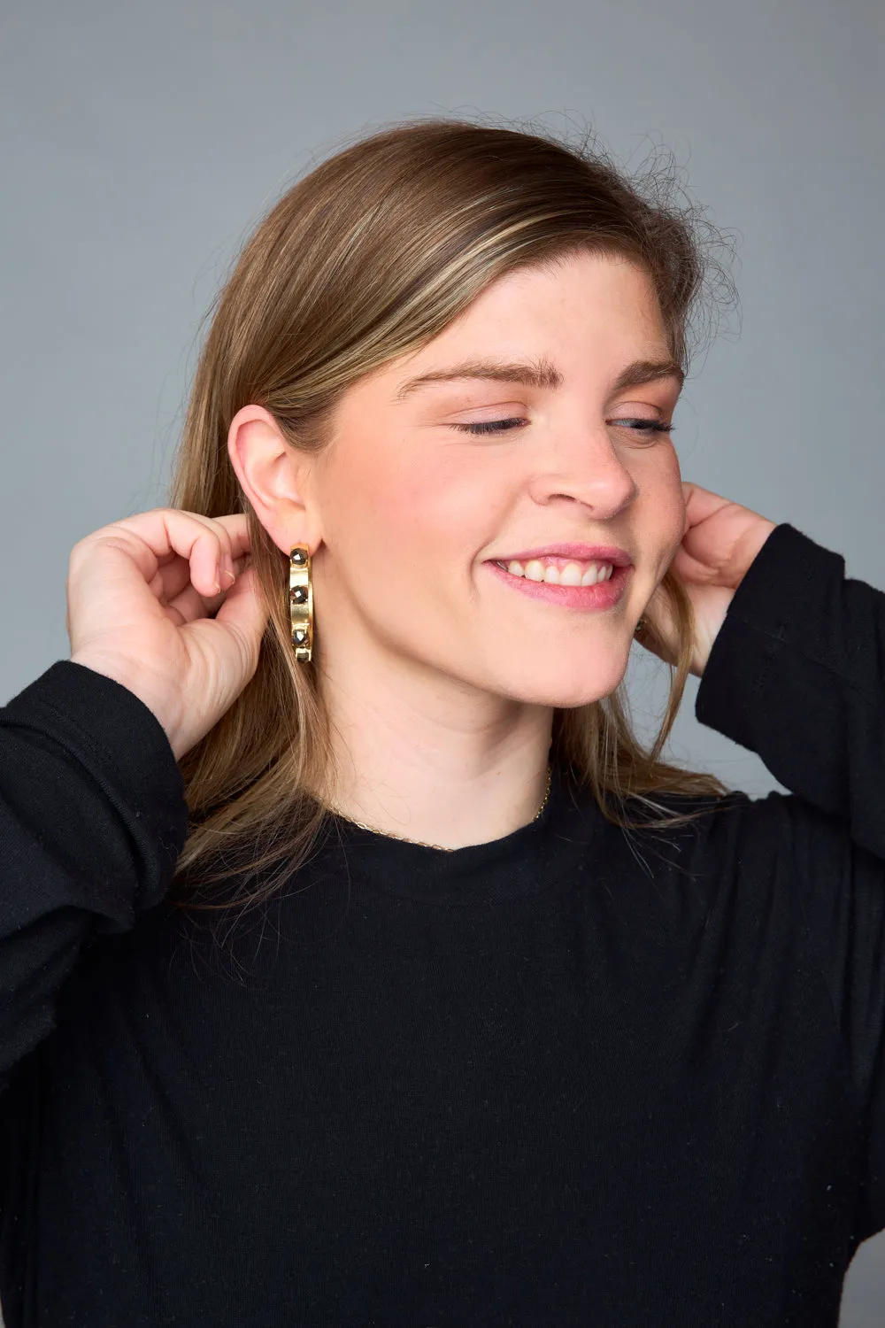 Maria Statement Earrings - Pyrite sold by Buddy Love product image thumbnail 3