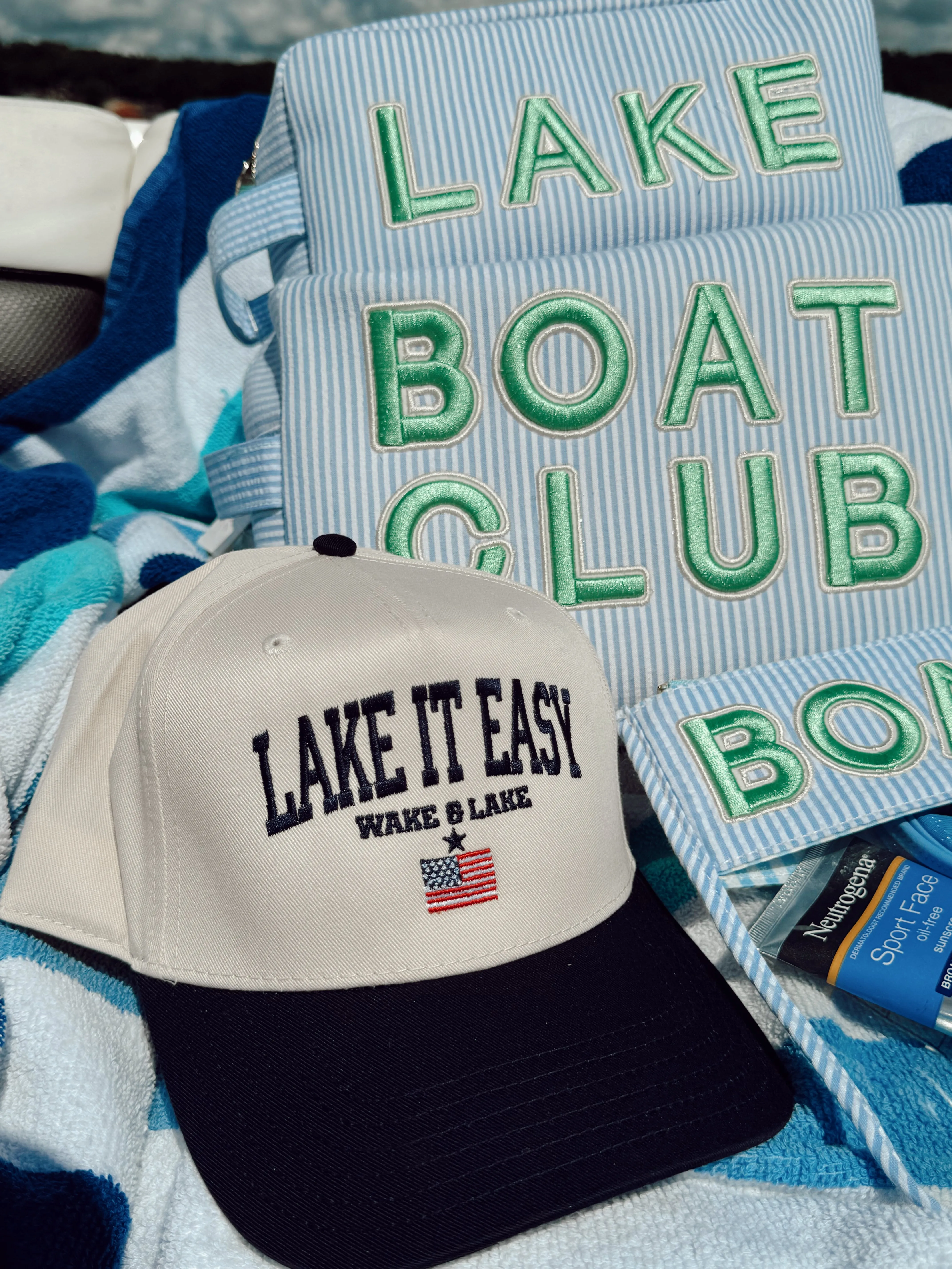 Lake it Easy - Navy Vintage Trucker Hat sold by Buddy Love product image thumbnail 2