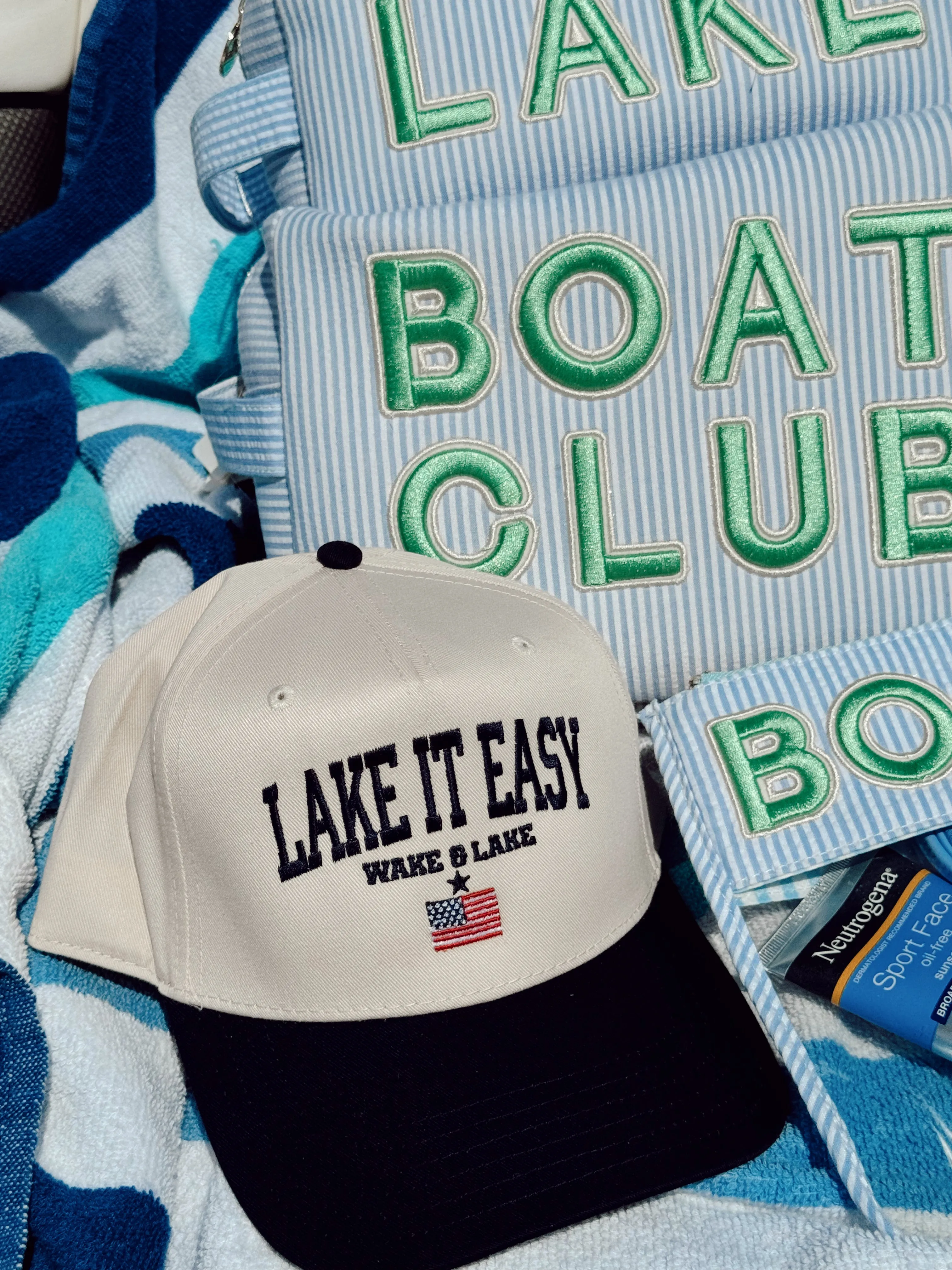 Lake it Easy - Navy Vintage Trucker Hat sold by Buddy Love product image thumbnail 3