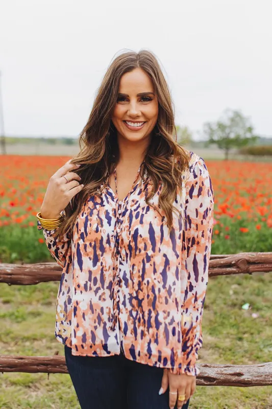 BuddyLove Everly Long Sleeve Button Up Blouse - Monaco sold by Buddy Love