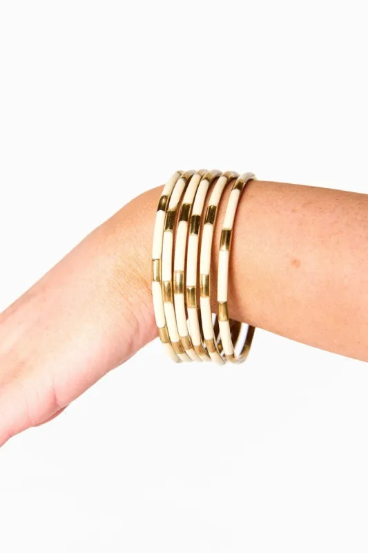 BuDha Girl Veda Bracelets - Ivory sold by Buddy Love