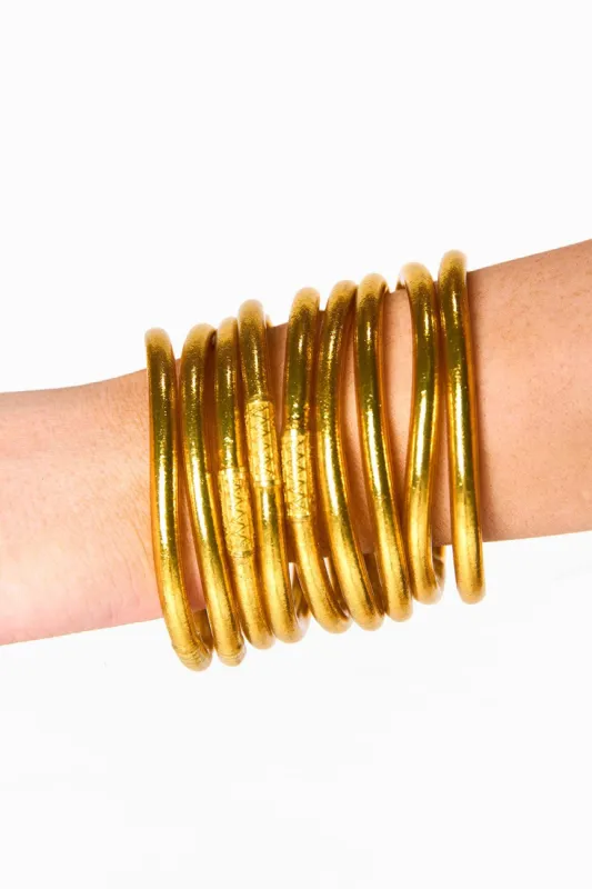 BuDha Girl All Weather Bangles - Gold sold by Buddy Love
