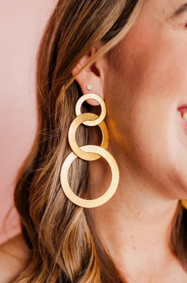 Camilia Statement Earrings - Gold sold by Buddy Love