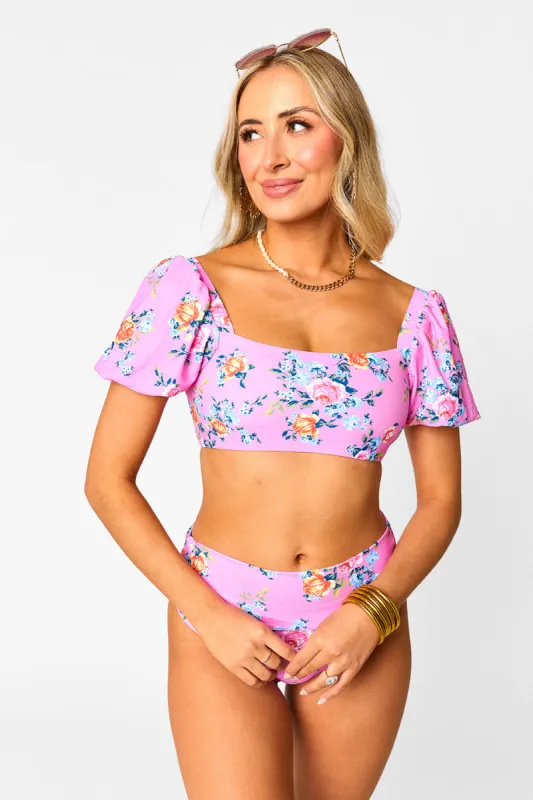 Jojo Puff Sleeve High Waisted Bikini - Corsage sold by Buddy Love