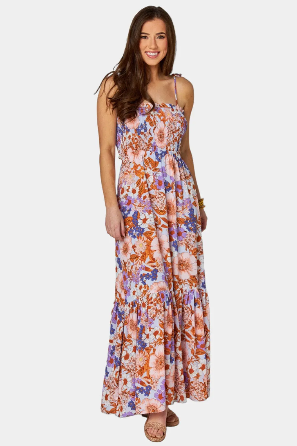 Kendra Tie Shoulder Maxi Dress - Hippie Hollow sold by Buddy Love