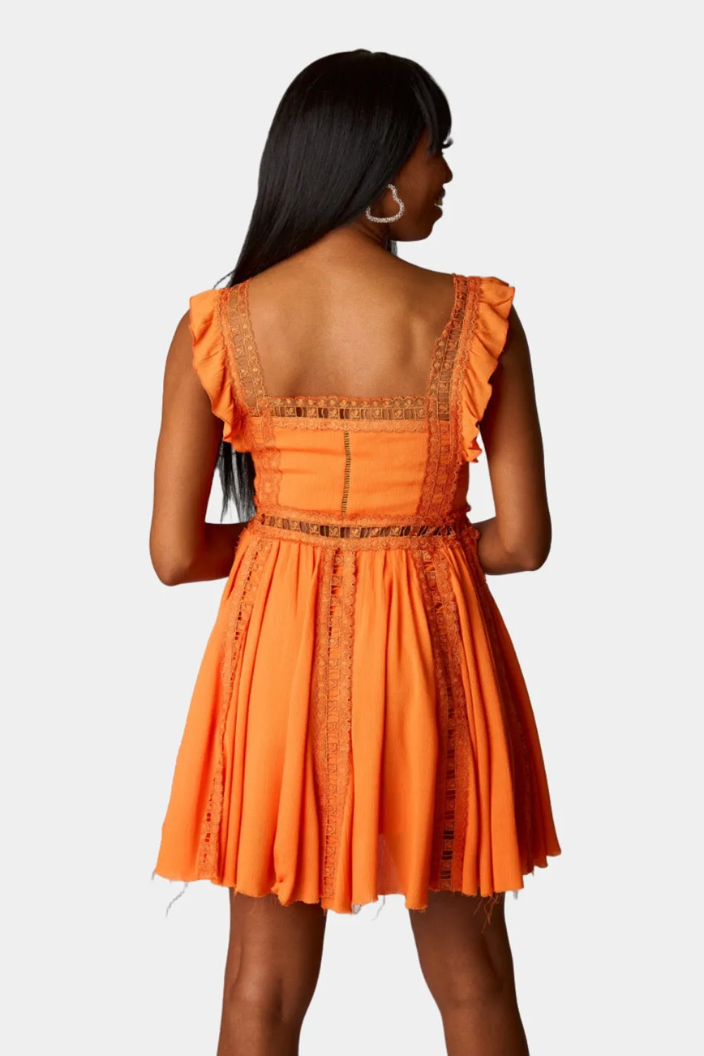 Adams Laced Mini Dress - Orange sold by Buddy Love product image thumbnail 4