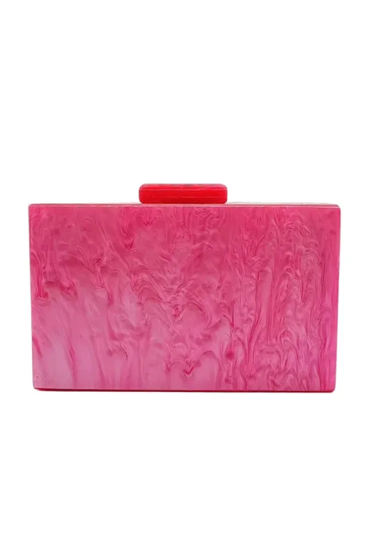 Lucy Acrylic Clutch - Hot Pink sold by Buddy Love