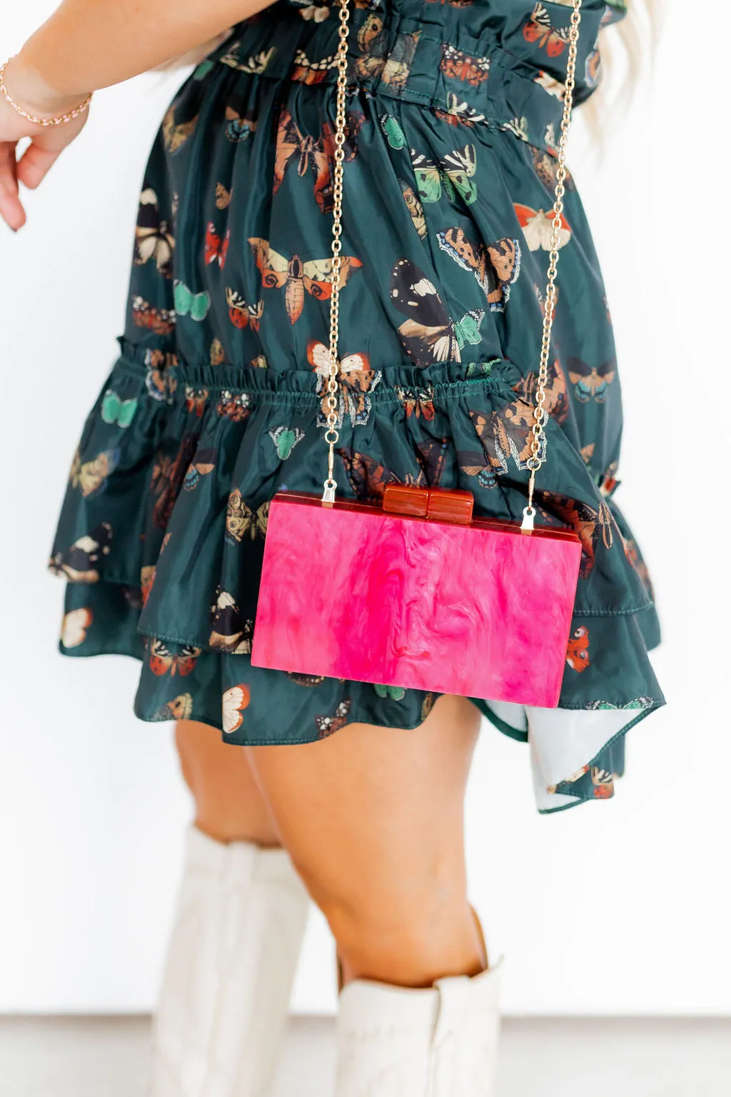 Lucy Acrylic Clutch - Hot Pink sold by Buddy Love product image thumbnail 2