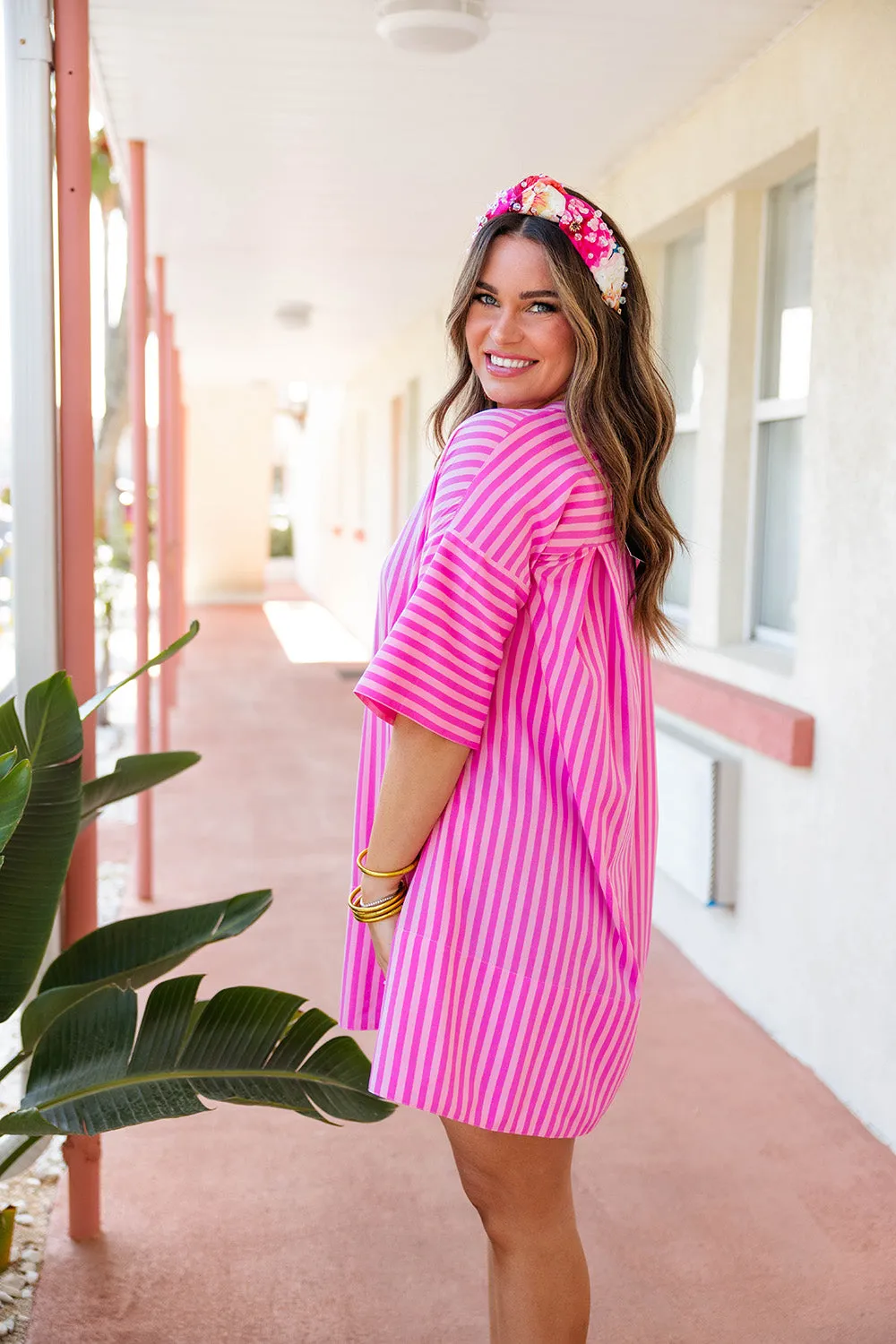 Stevie Shirt Dress - Bubble Gum sold by Buddy Love product image thumbnail 2