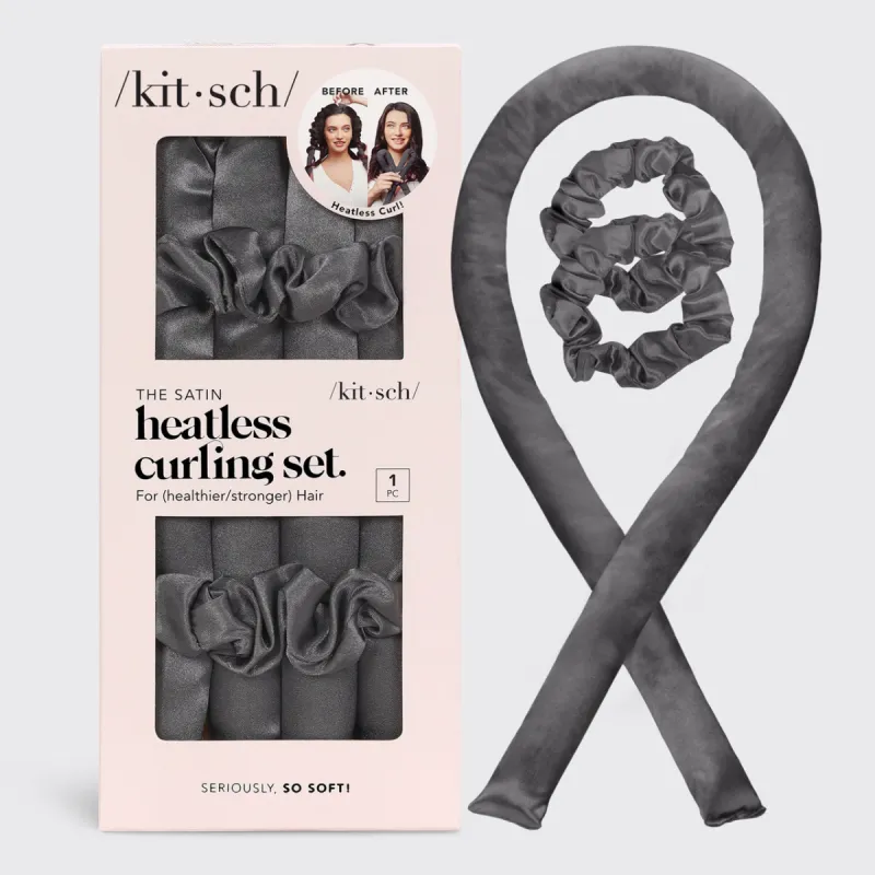 Heatless Hair Curler in Satin - Charcoal made by Buddy Love