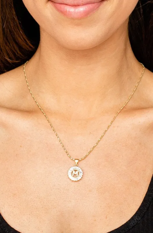 Crystal Initial Necklace sold by Buddy Love
