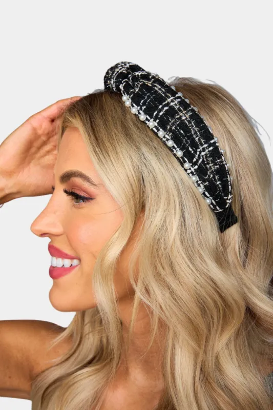 Alice Pearl Studded Headband - Black sold by Buddy Love