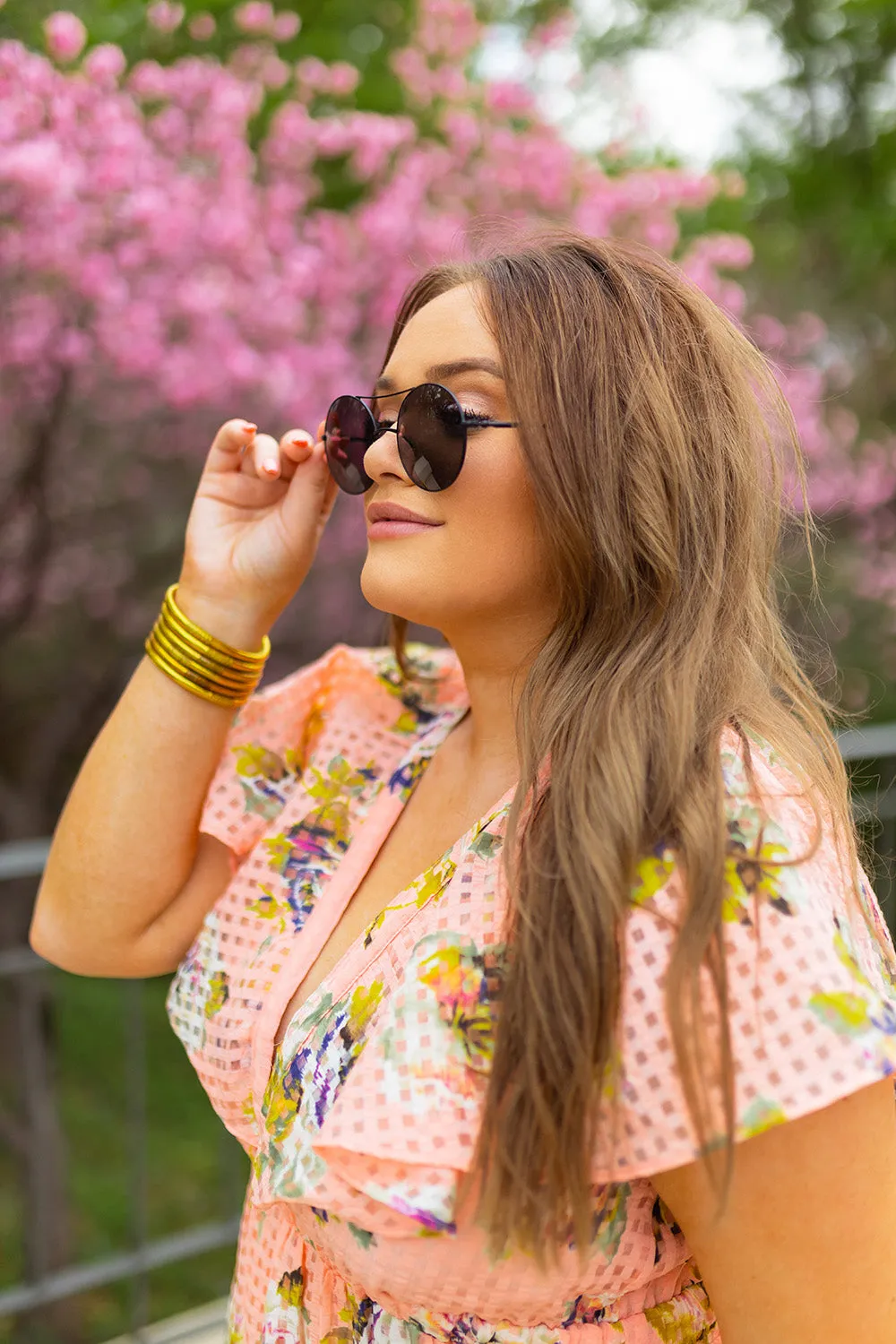 Capri Round Double Ridge Sunglasses - Black sold by Buddy Love product image thumbnail 4