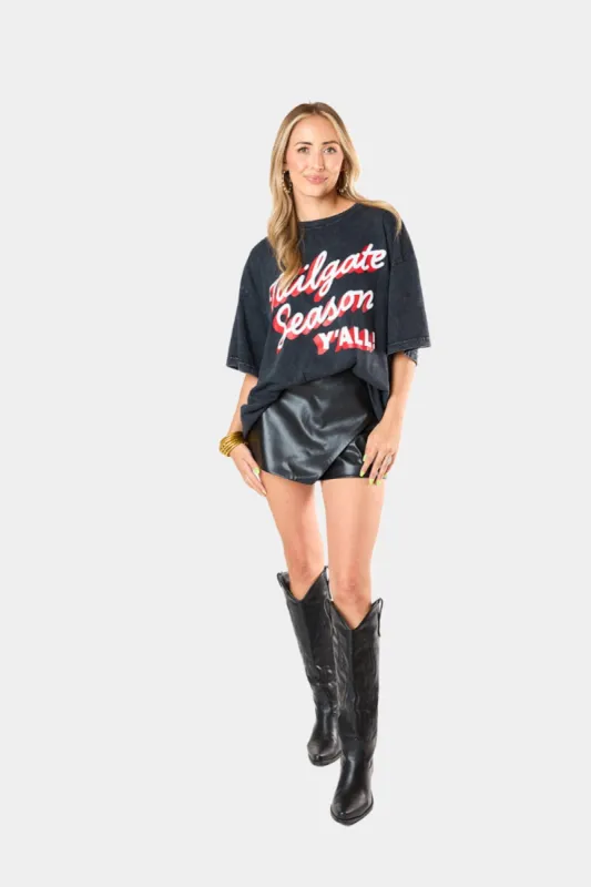 Travis Oversized Graphic Tee - Tailgate Season sold by Buddy Love