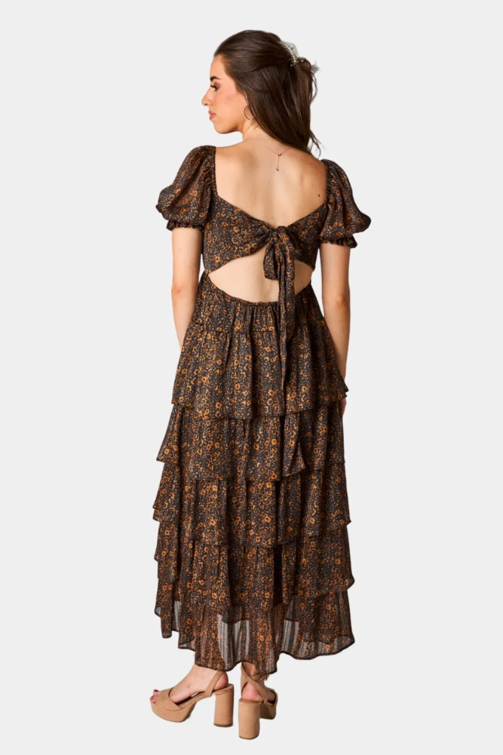 Marlee Short Sleeve Maxi Dress - Almond sold by Buddy Love product image thumbnail 4