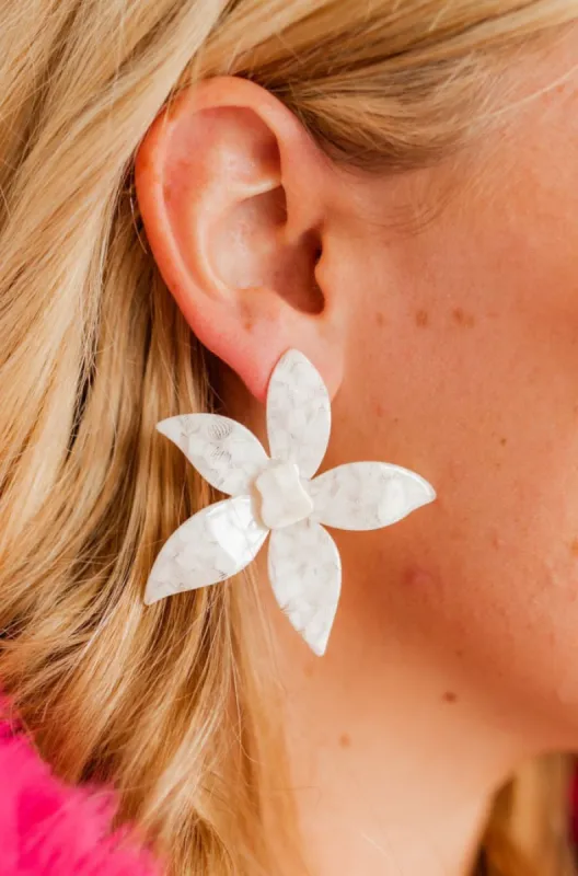 Annie Statement Earrings - White Shell sold by Buddy Love