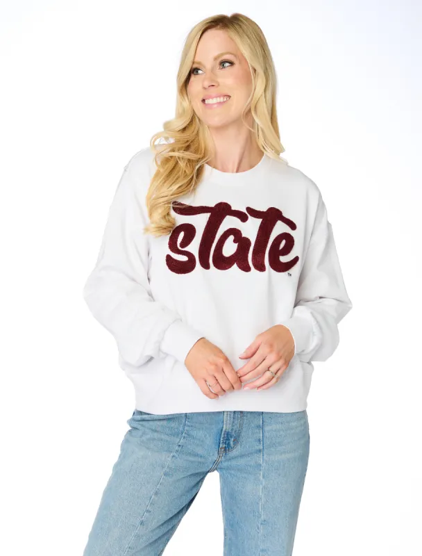 The State Varsity Sweatshirt sold by Buddy Love