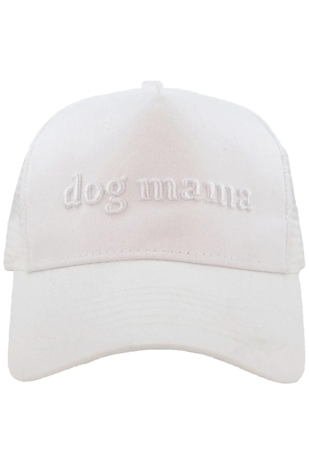 Dog Mama Embroidered Trucker Hat - White sold by Buddy Love