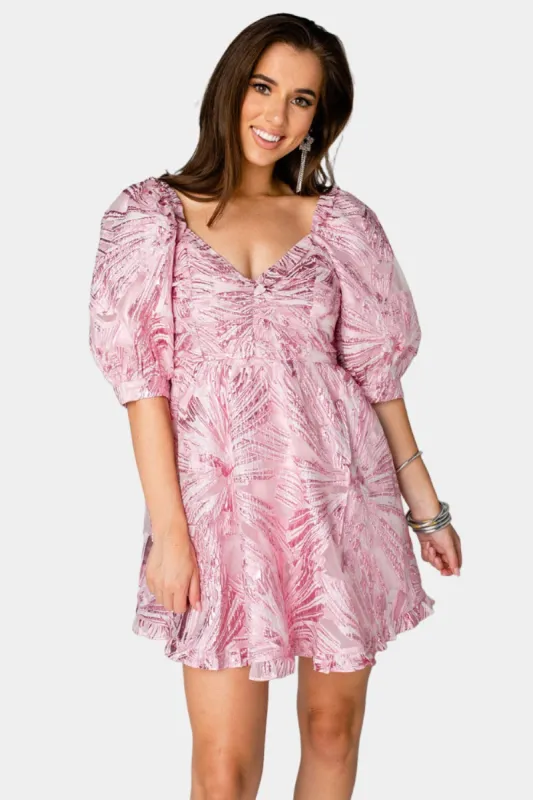 Poppy Puff Sleeve Mini Dress - Moody sold by Buddy Love