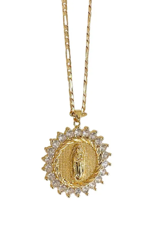 Golden Mary Pendant Necklace - Gold made by Buddy Love