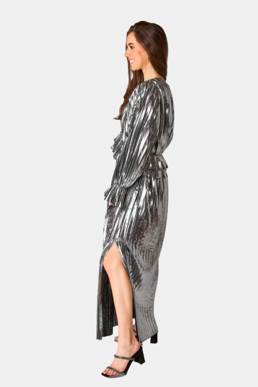 Evie Metallic Maxi Dress - Disco Ball sold by Buddy Love product image thumbnail 3