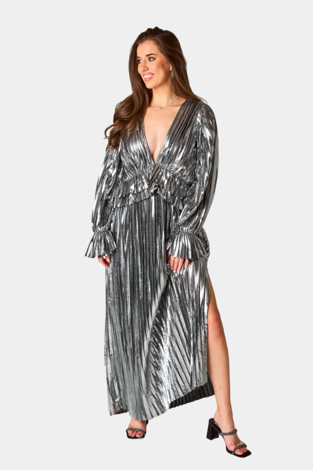 Evie Metallic Maxi Dress - Disco Ball sold by Buddy Love