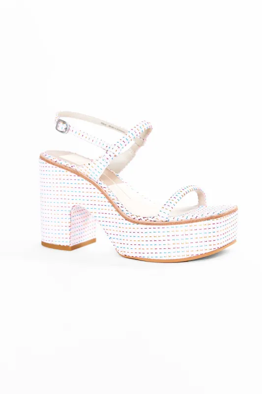 Jodie Platform Heel - White sold by Buddy Love