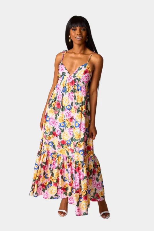 Soleil Tie-Shoulder Maxi Dress - Monet sold by Buddy Love