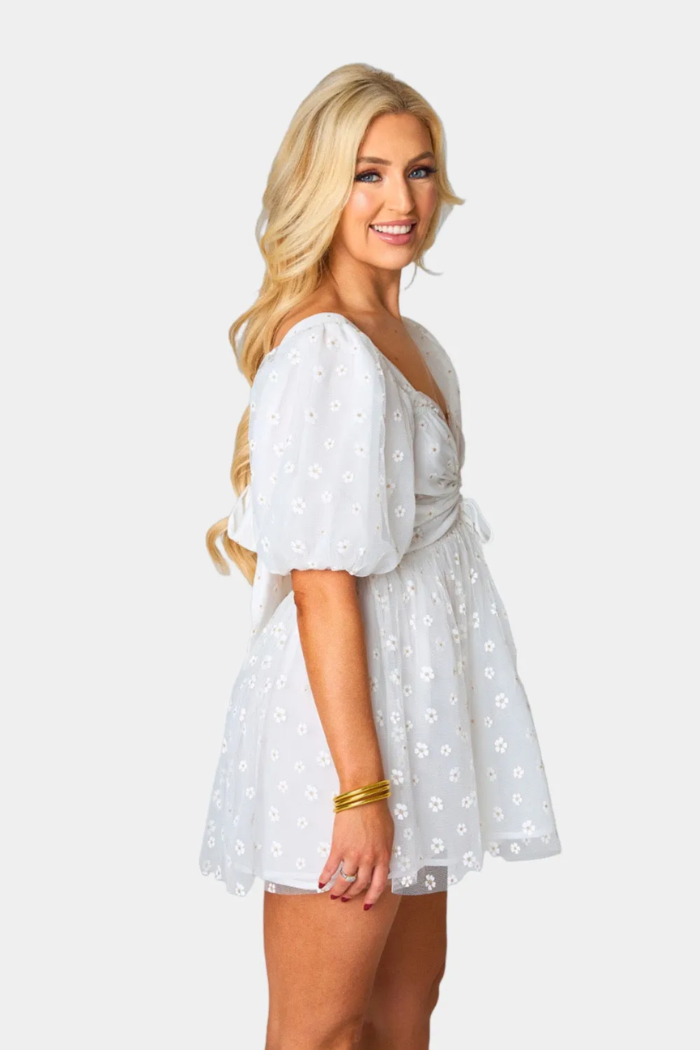 Hannah Elastic Waist Mini Dress - English Daisy sold by Buddy Love product image thumbnail 3