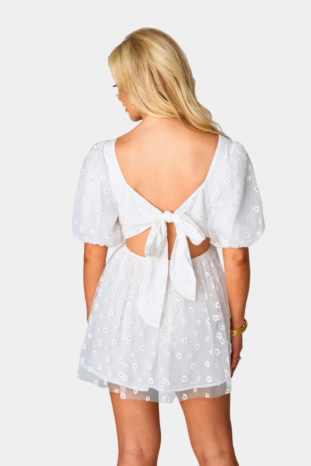 Hannah Elastic Waist Mini Dress - English Daisy sold by Buddy Love product image thumbnail 4