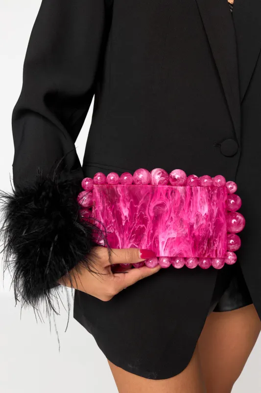 Daphne Clutch - Hot Pink sold by Buddy Love