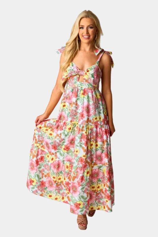Hamptons Tie-Shoulder Maxi Dress - Whimsy sold by Buddy Love