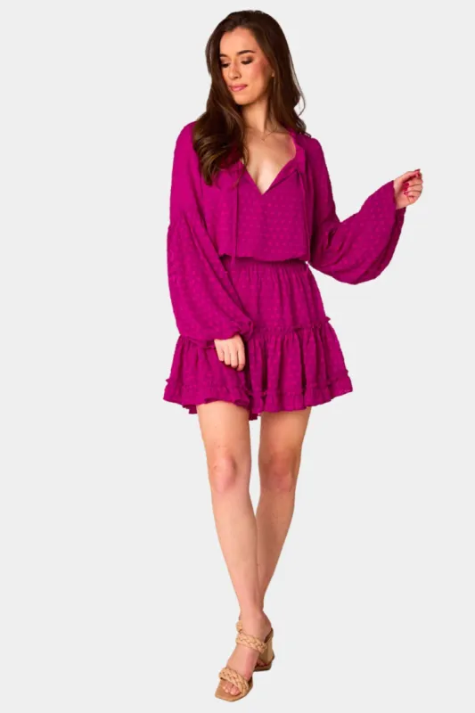 Zozo Elastic Waist Mini Dress - Pink Lady sold by Buddy Love