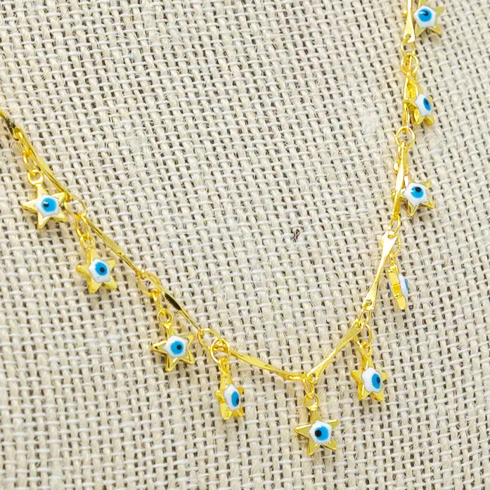 Evil Eye Star Dangle Necklace sold by Buddy Love product image thumbnail 2