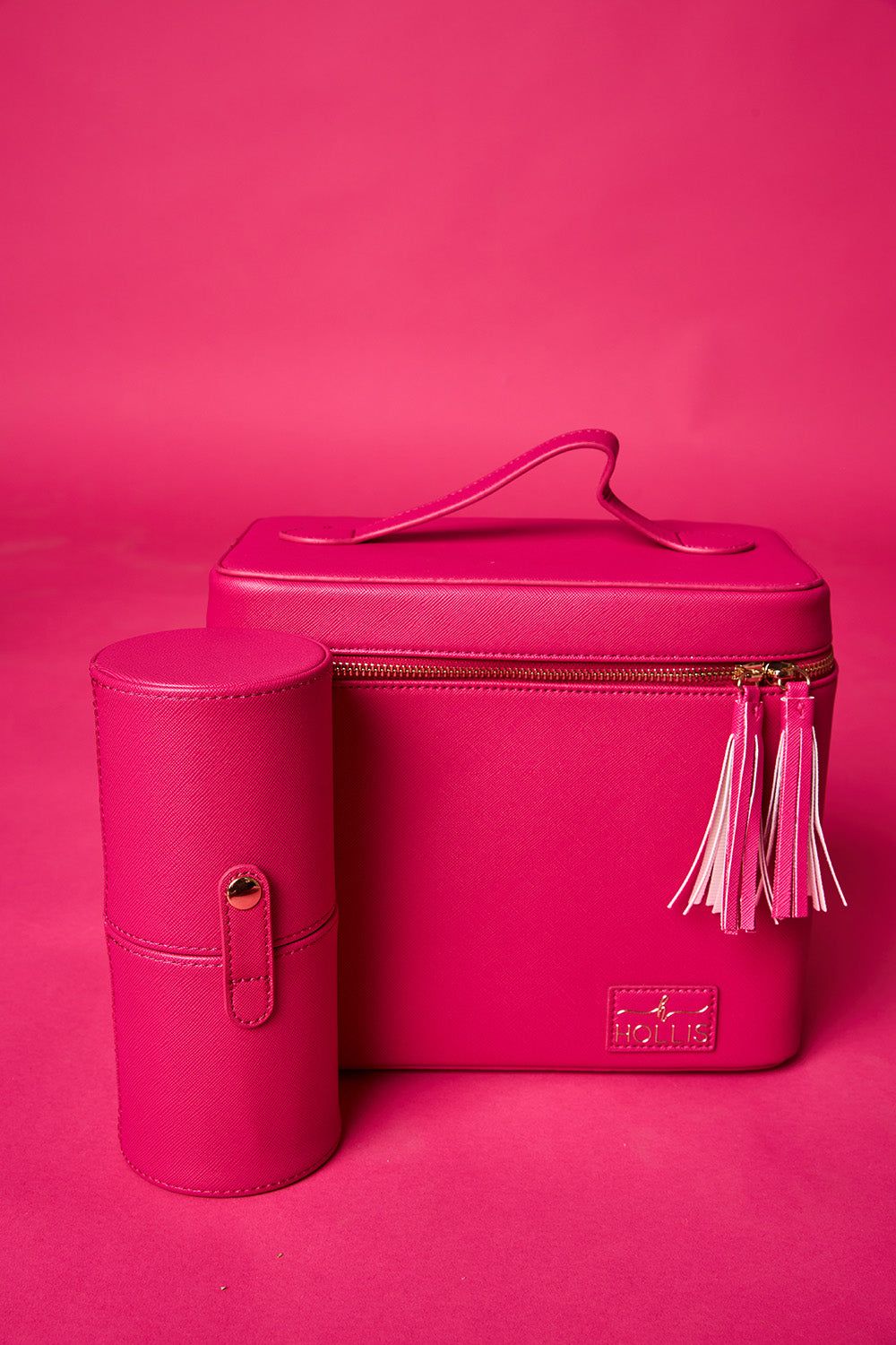 Hollis Lux Makeup Organizer - Hot Pink sold by Buddy Love product image thumbnail 6