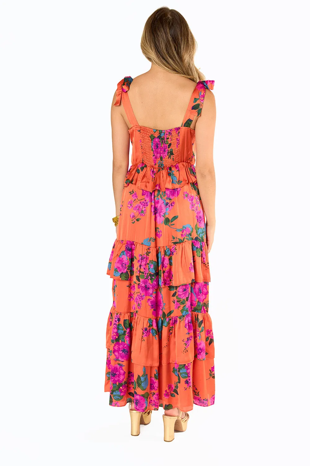 Edie Tie-Shoulder Maxi Dress - Tuscan Rose sold by Buddy Love product image thumbnail 4