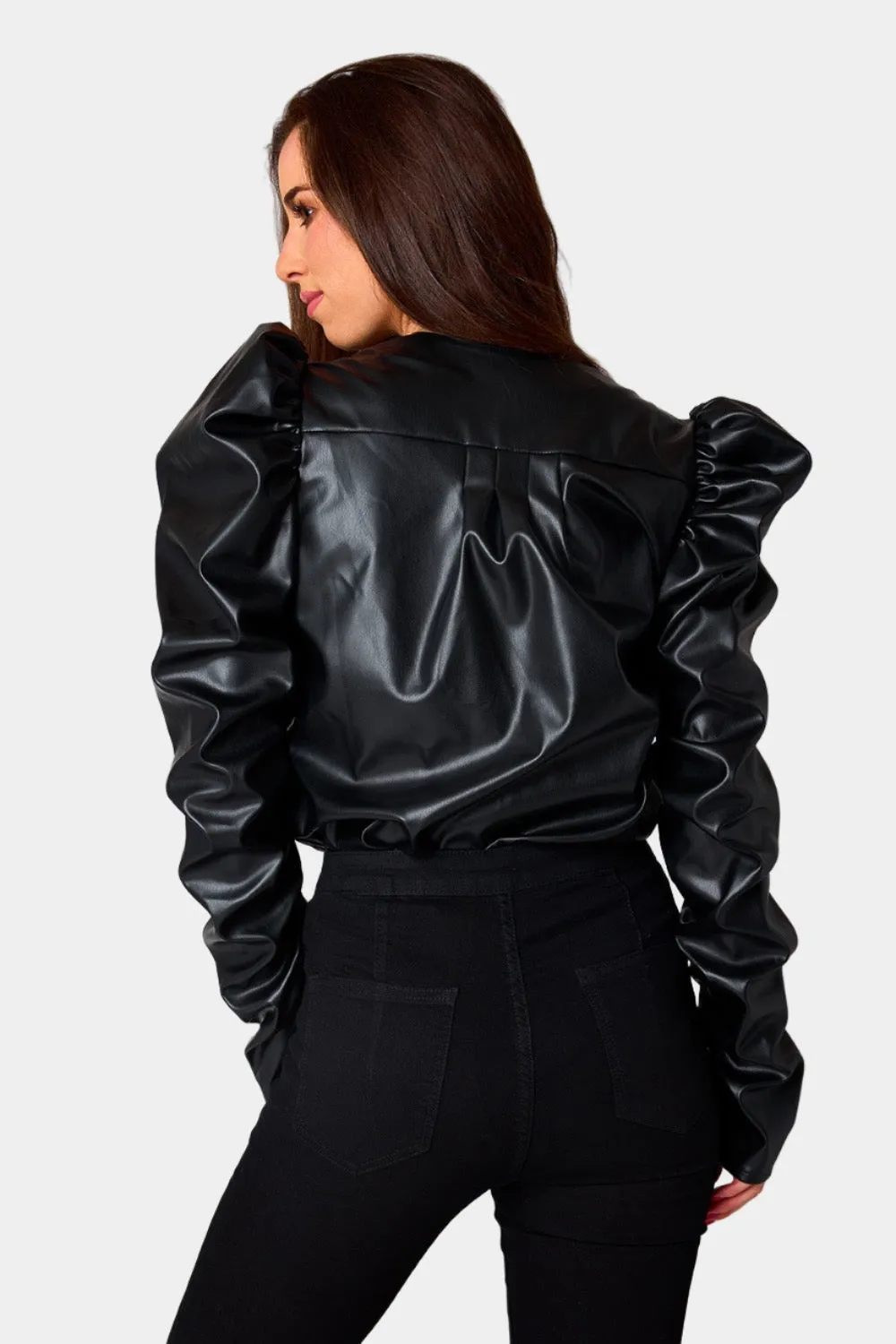 Joan Surplice Neckline Bodysuit - Black sold by Buddy Love product image thumbnail 4