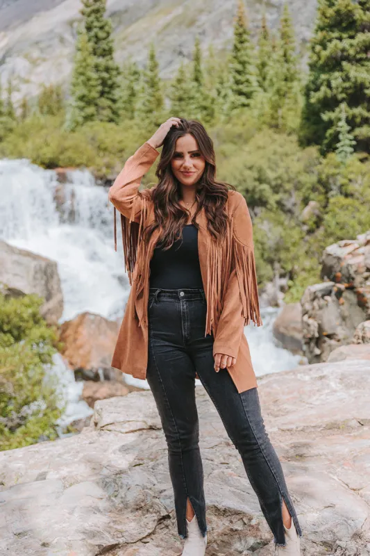 Dutton Fringe Suede Jacket - Cocoa sold by Buddy Love