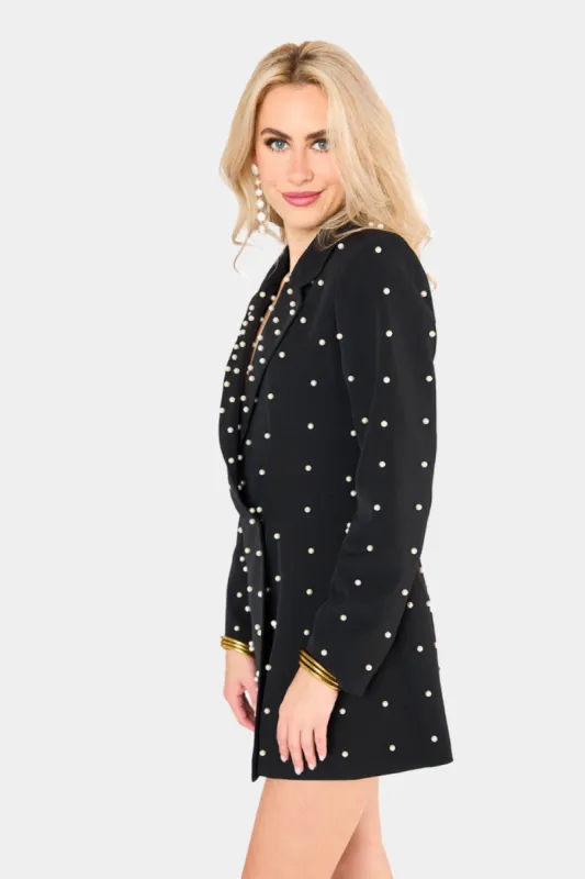 Riley Blazer Dress - Onyx sold by Buddy Love