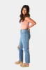 Tracey Distressed Straight Jean - Medium Wash sold by Buddy Love