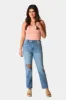 Tracey Distressed Straight Jean - Medium Wash sold by Buddy Love