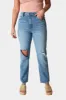 Tracey Distressed Straight Jean - Medium Wash sold by Buddy Love
