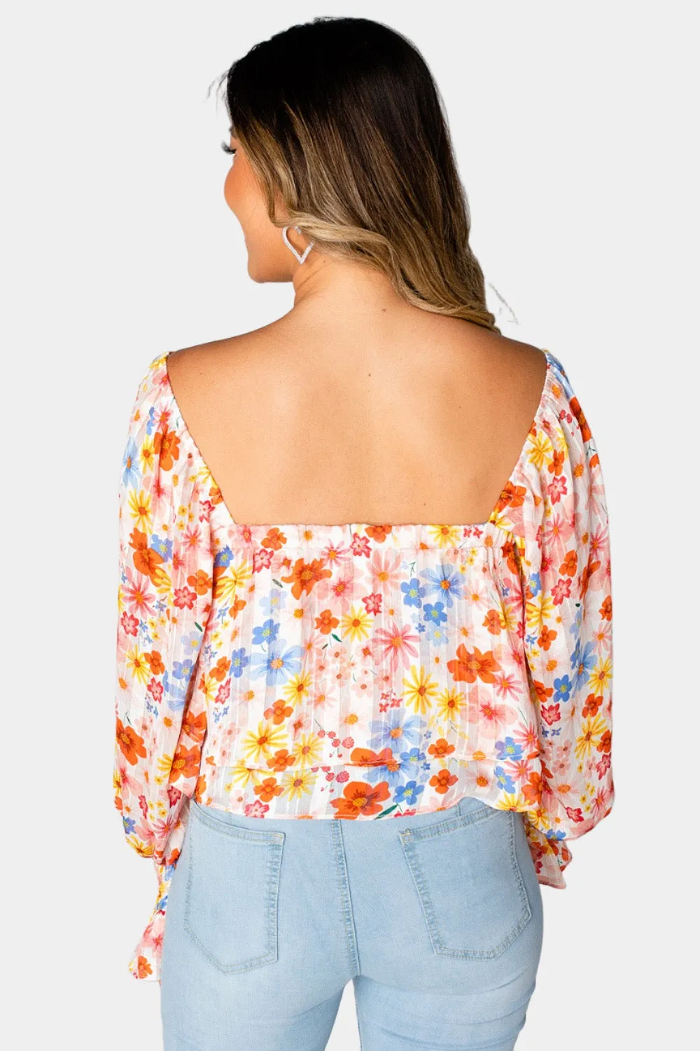 Flora Flowy Cropped Top - Wild Flower sold by Buddy Love product image thumbnail 5