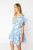 Jacey Tired Mini Dress - Blue Lagoon sold by Buddy Love