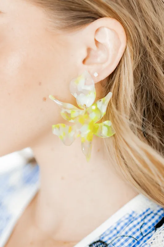 Linny Co xx BL Fawna Statement Earrings - Citron sold by Buddy Love
