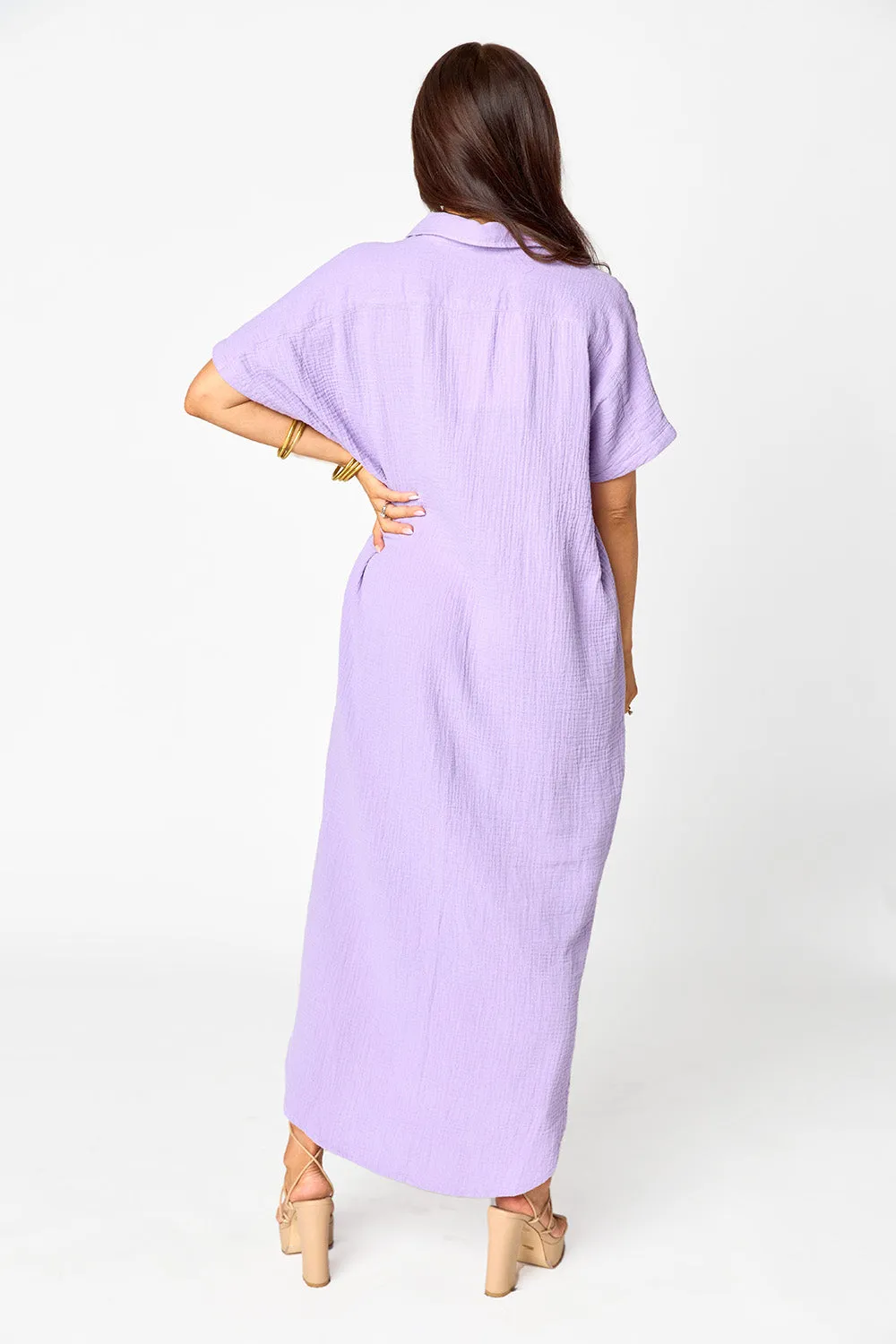 Carmen Cover Up Caftan Maxi Dress - Lavender sold by Buddy Love product image thumbnail 5