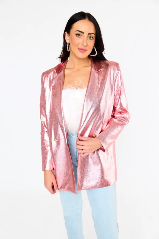 Avery Oversized Blazer - Begonia made by Buddy Love